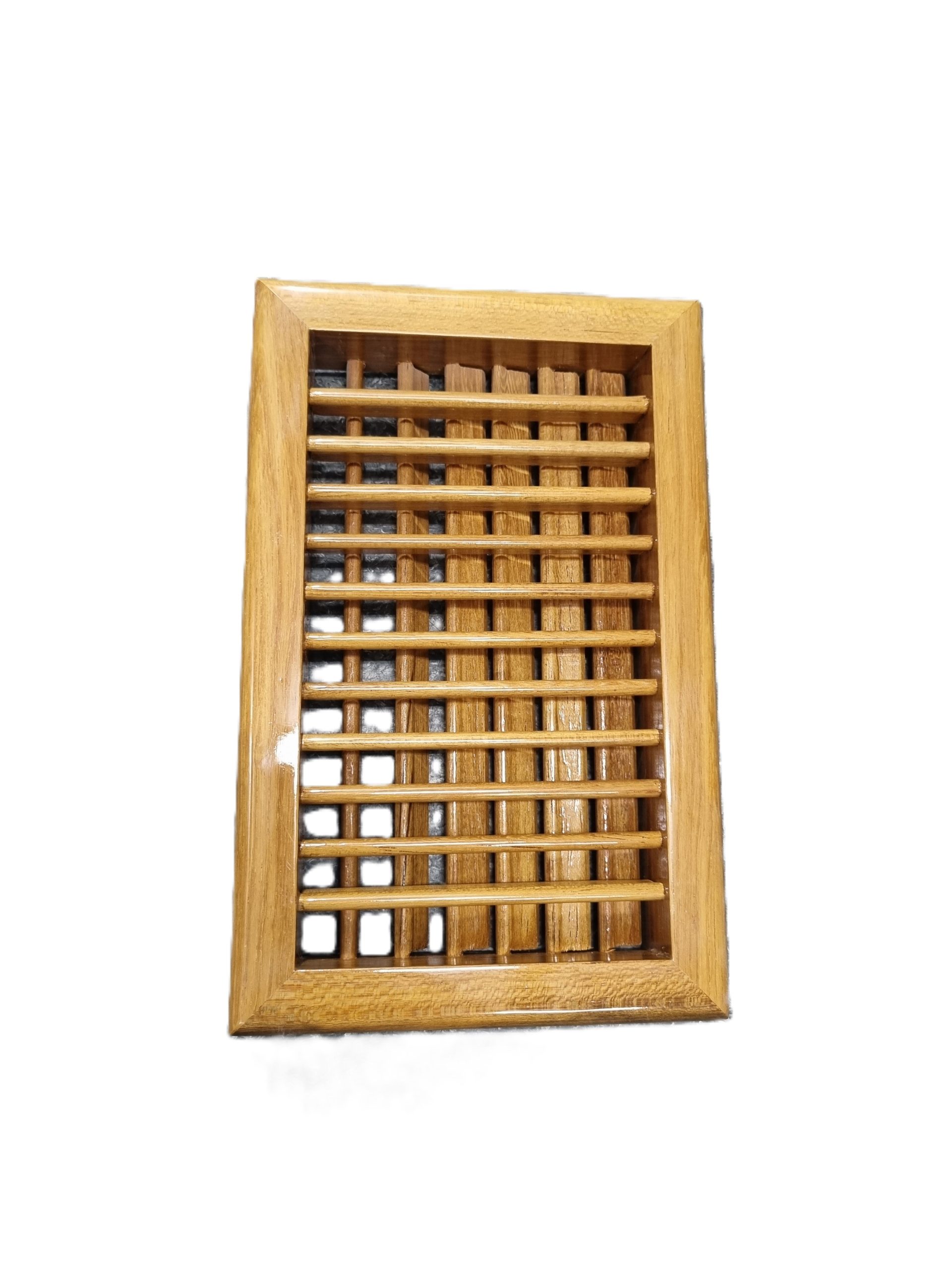 All Timber Grille 12′ x 6′ Discharge Air double adjustable louvre – Teak 