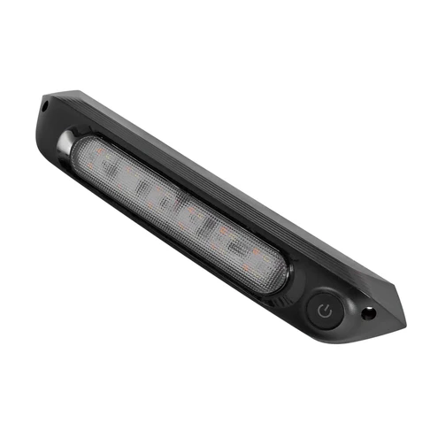 LED Awning light White/Amber black shell with switch 287mm 